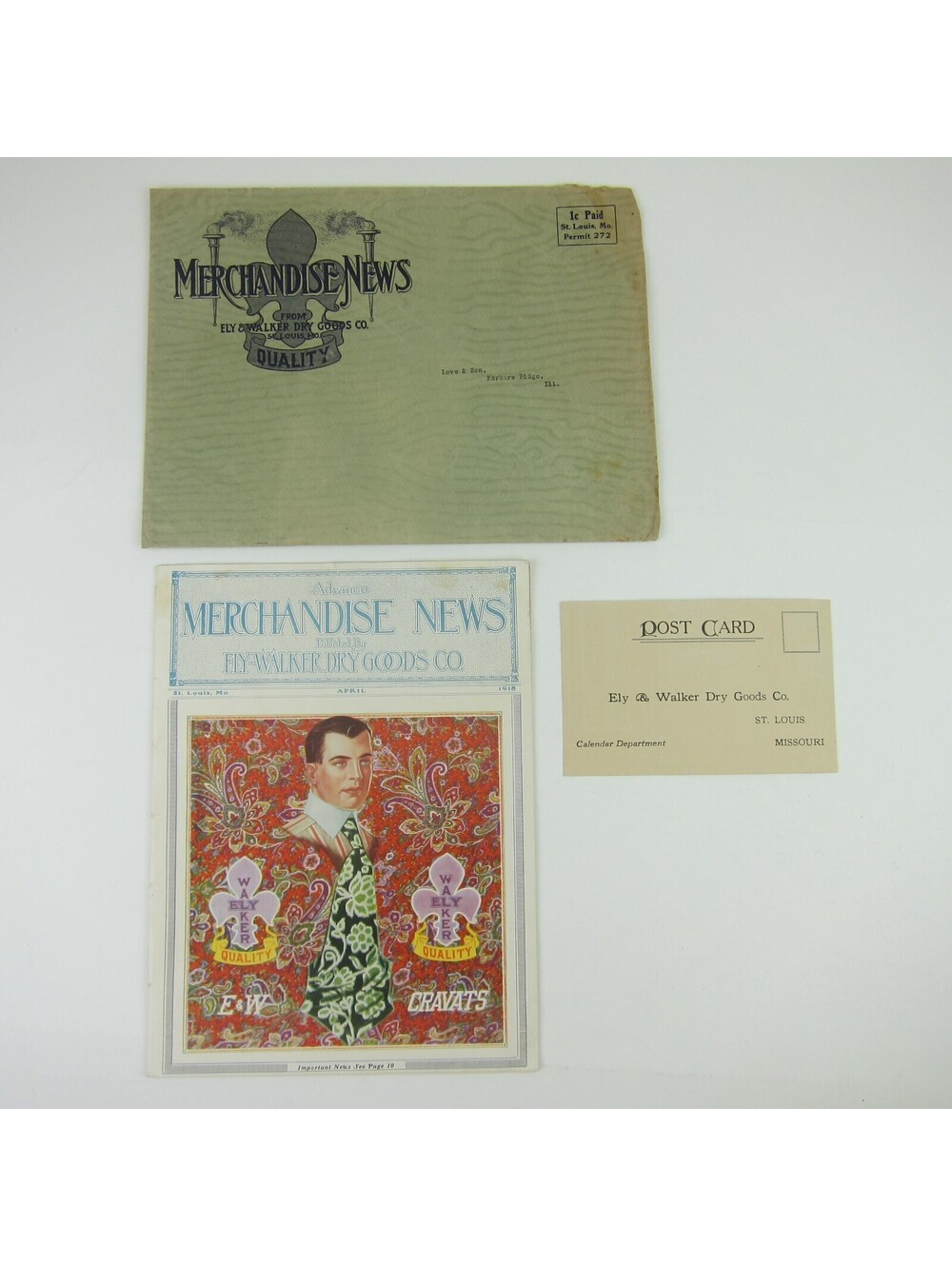 Catalog Ely Walker Dry Goods St. Louis MO Advance Merchandise News Antique 1918